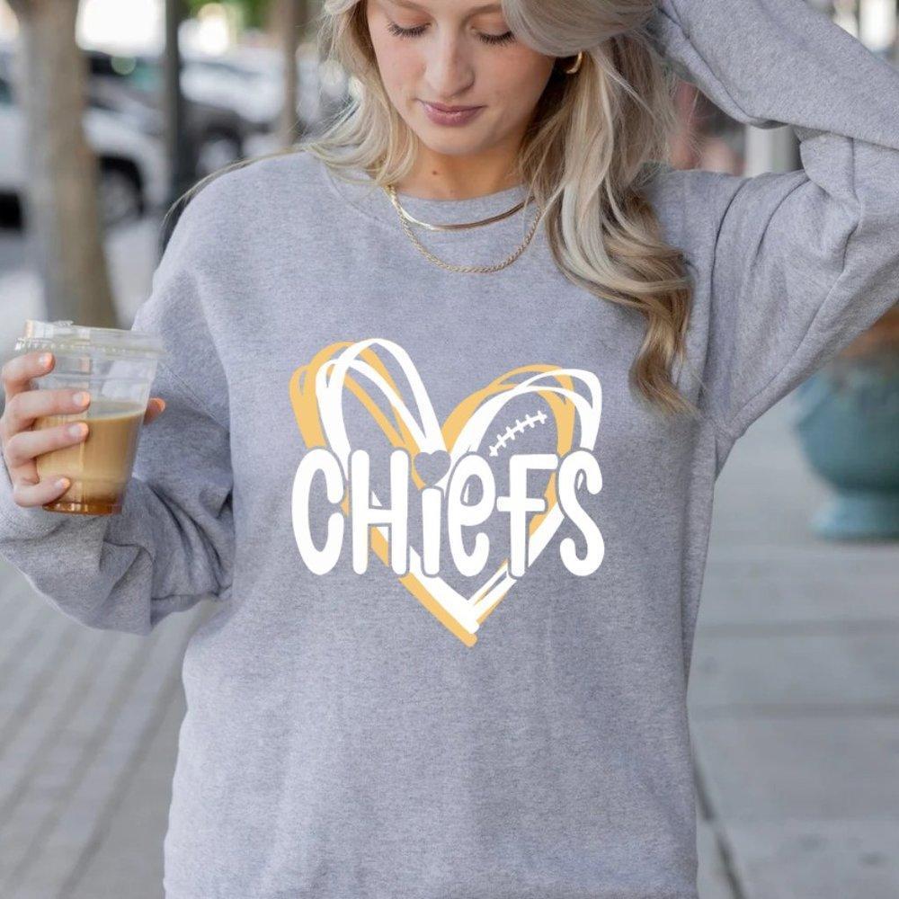 Kansas City Football In My Heart Design Sweatshirt Unisex Sweatshirt